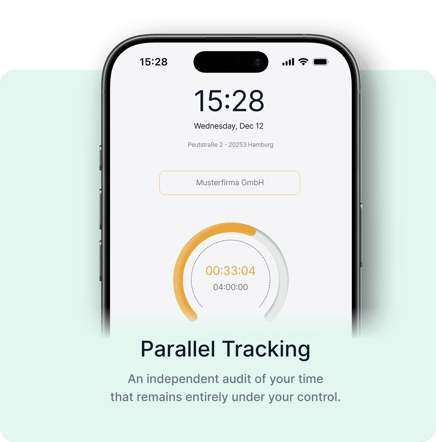 Parallel Tracking — An independent audit of your time that remains entirely under your control.